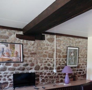 Gîte La Caille - Domaine Les Meuniers en Auvergne coin salon