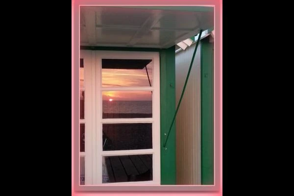 coucher de soleil vu de la cabine
