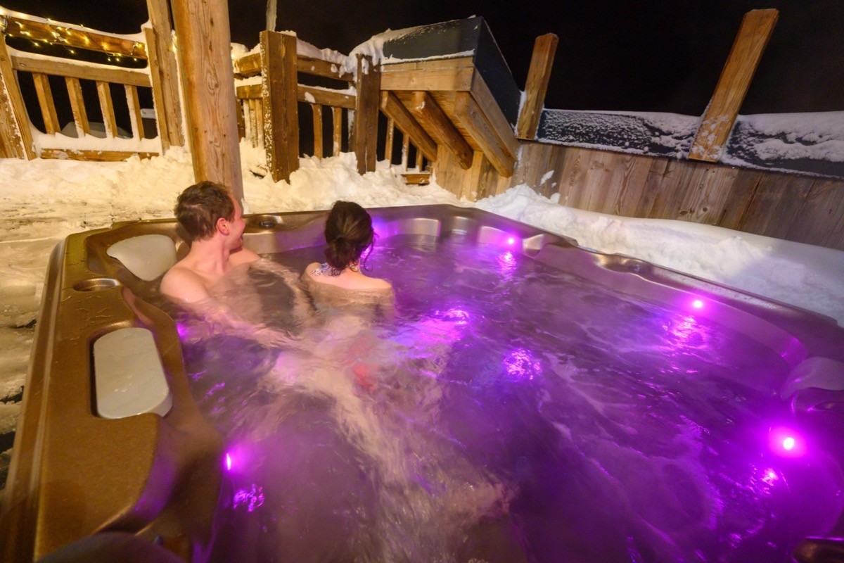 Le Jacuzzi sur le balcon