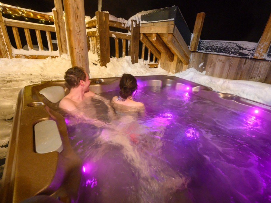Le Jacuzzi sur le balcon