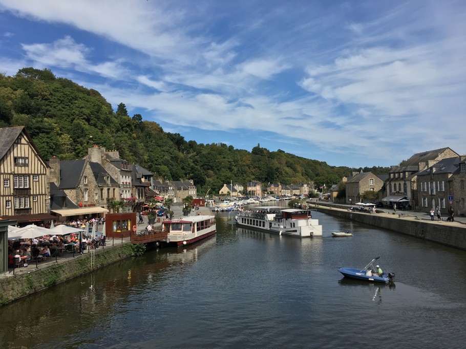 Stay in the heart of Dinan Port with views of the river Rance, cafés and historic streets