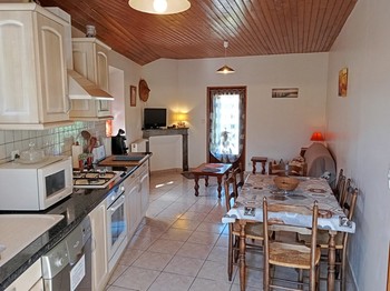 Living room with dining area and sitting area