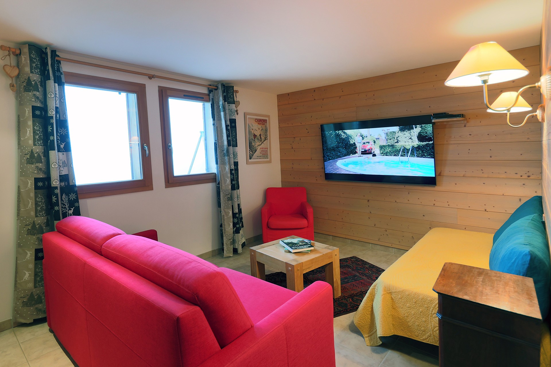 Salon - Gîte Les Neufs Lieux – Gérardmer, 4 étoiles, piscine et vue imprenable sur le lac