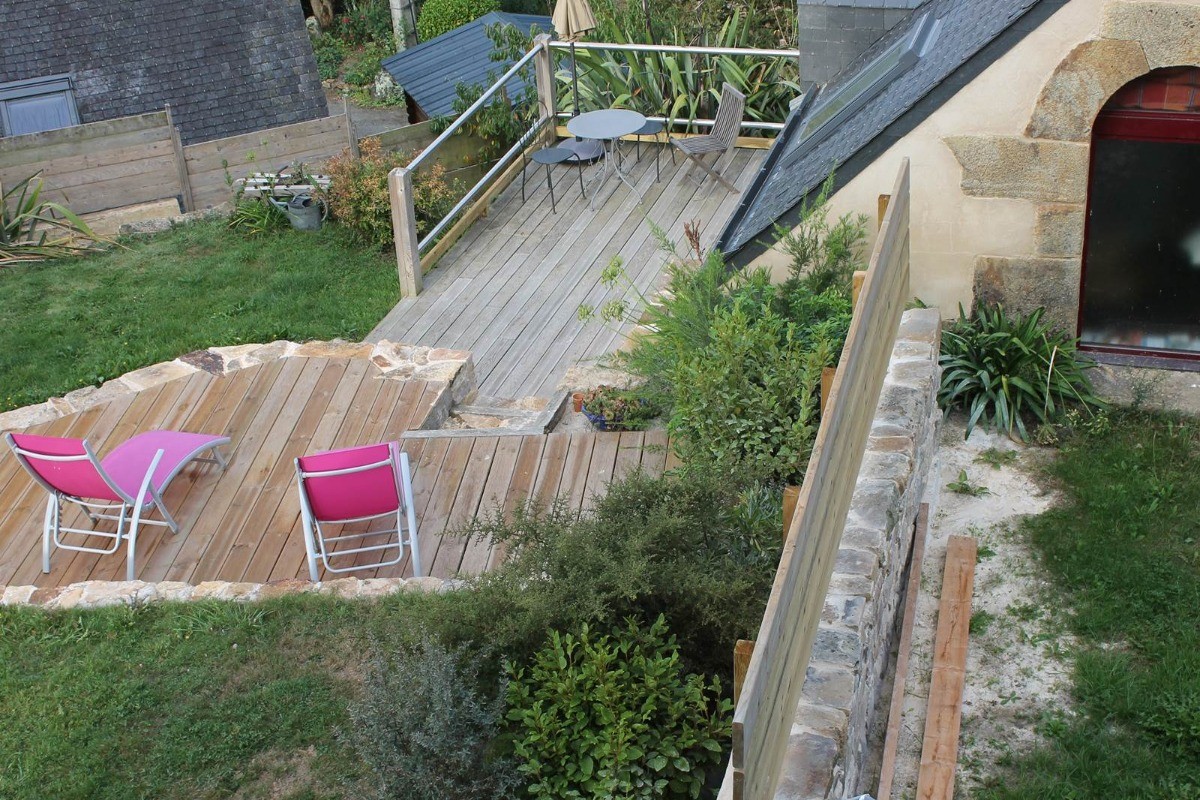2 terrasses bien exposées avec vue mer