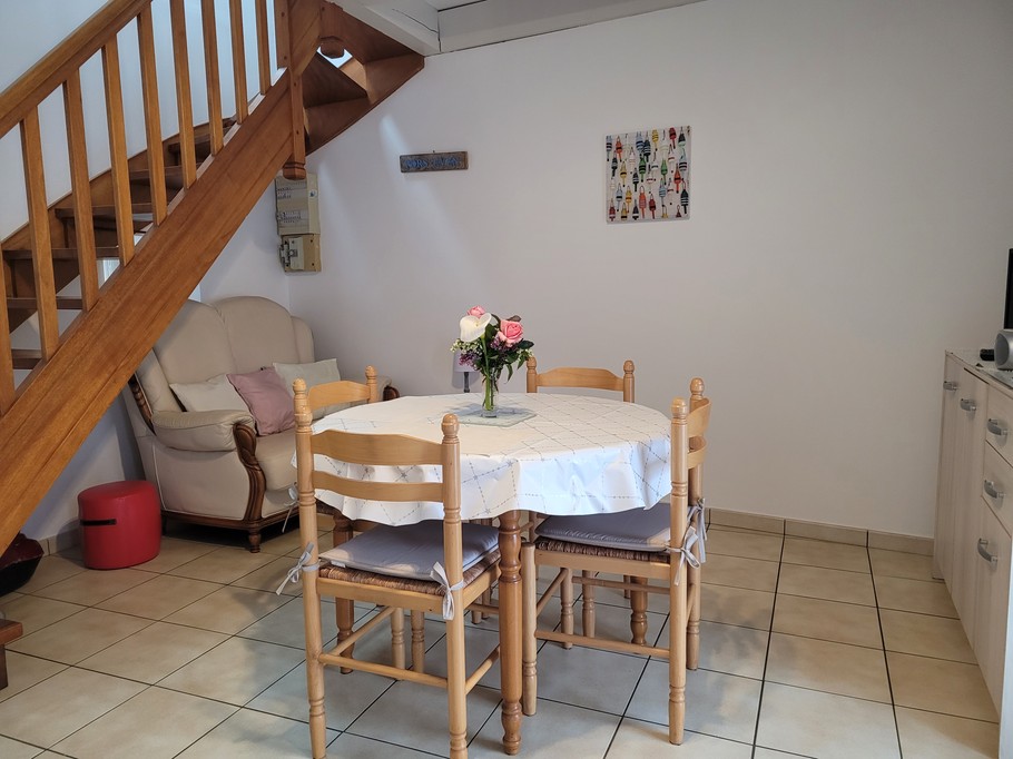 la longère, Gîte pors Even, le salon séjour au RDC