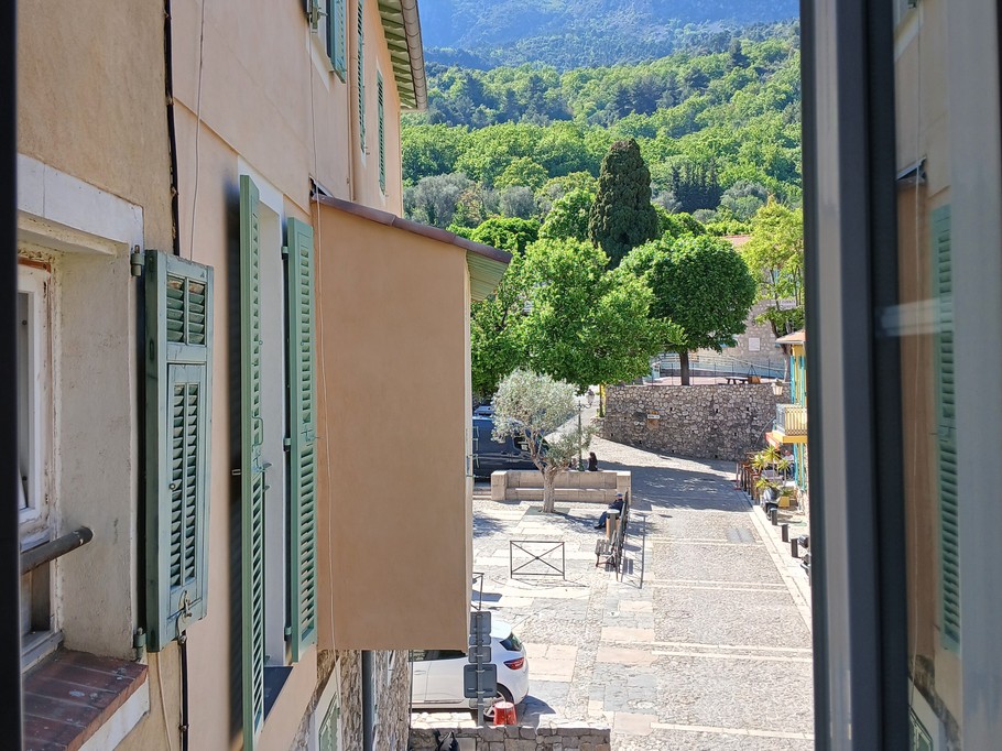 View of the village square from the flat