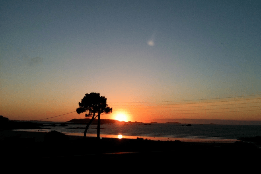 Coucher de soleil vue du balcon