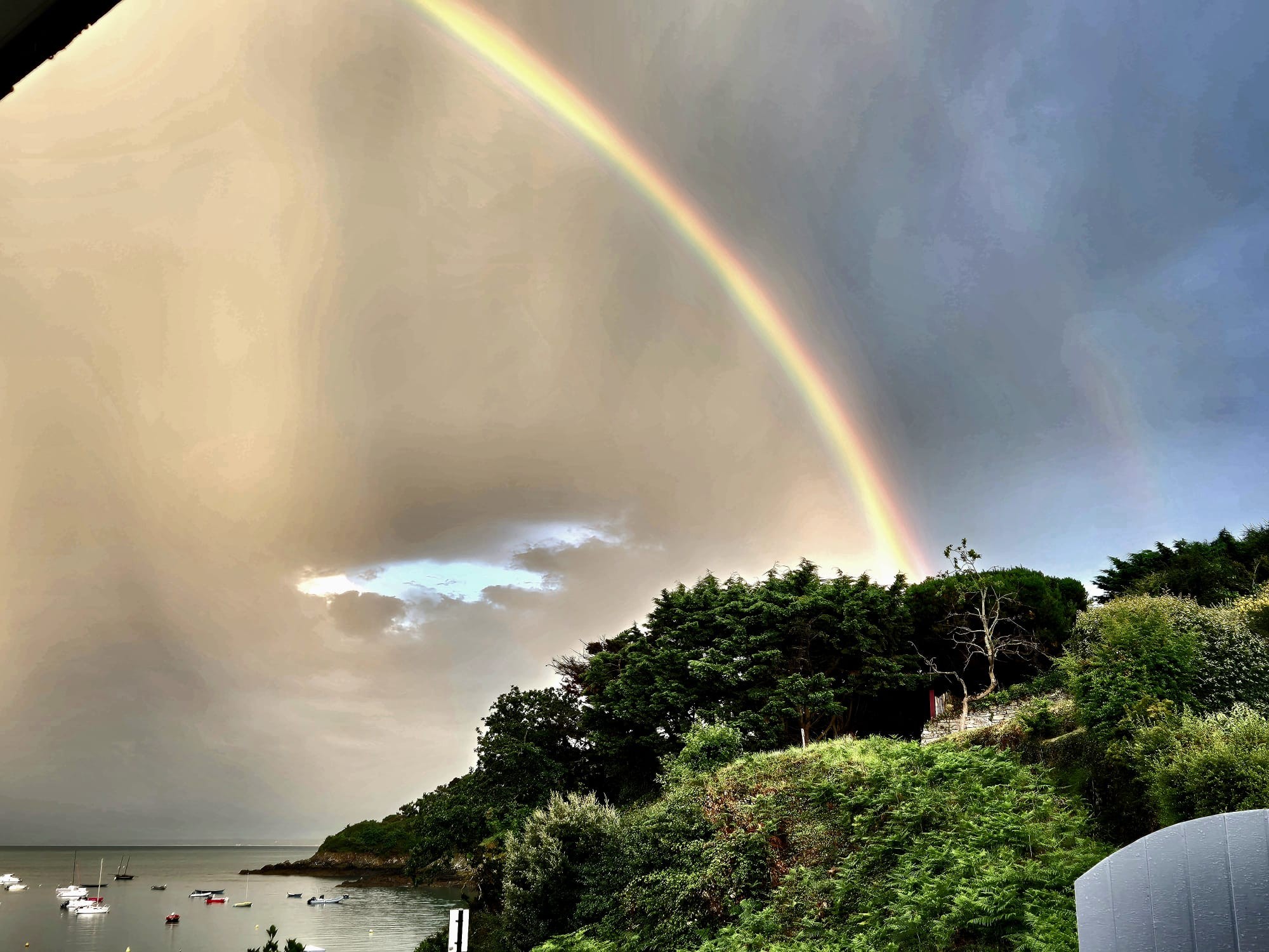 De la terrasse, un jour d'orage...