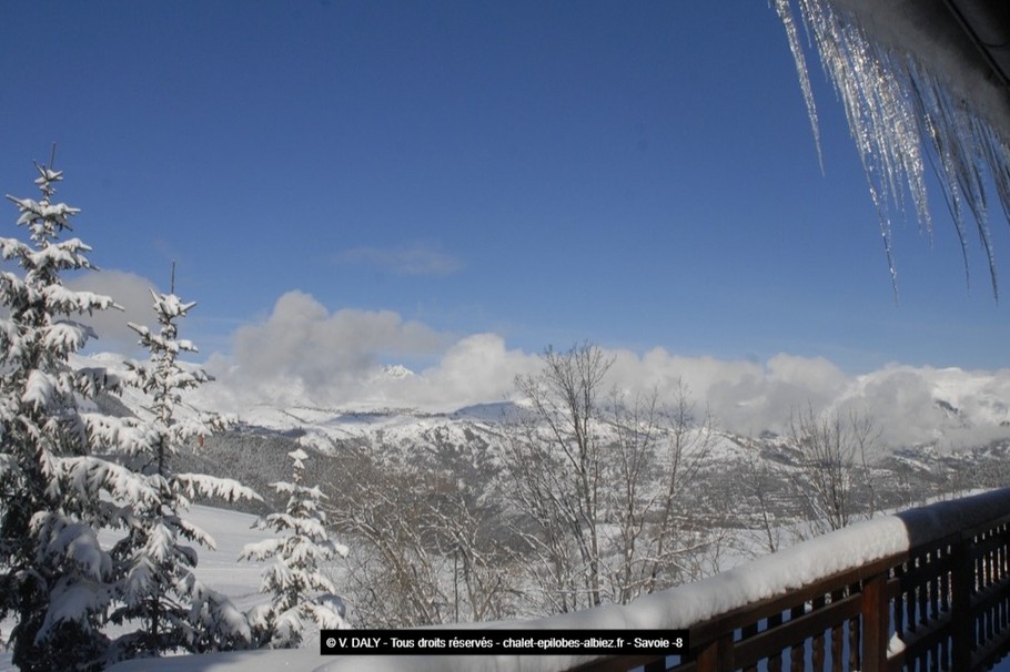 Chalet Les EPILOBES - VUE DE LA TERRASSE - Savoie - Location vacances 8pers - albiez-montrond