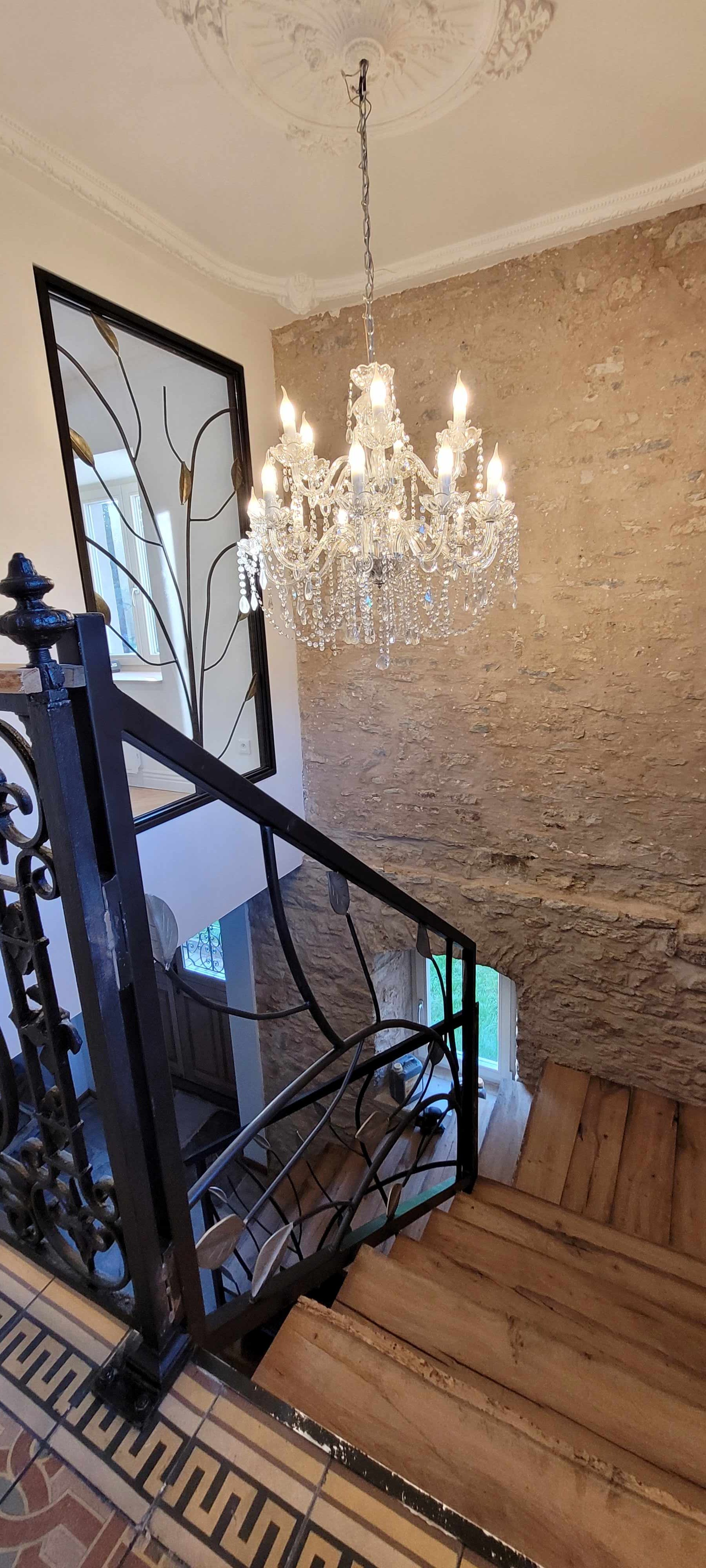 Lustre en cristal de bohème