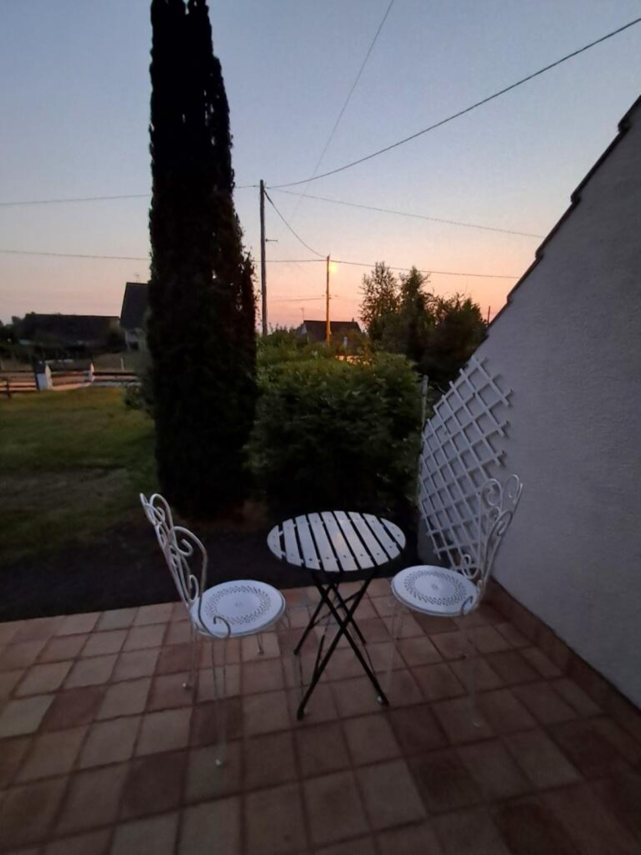 La terrasse privative du gite