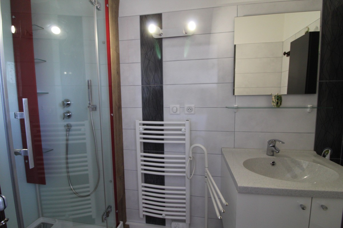 Salle de bain - Appartement Chez Reine - Location de vacances - Étival-Clairefontaine