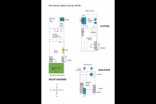Plan de la maison 100 m2 sur 3 niveaux