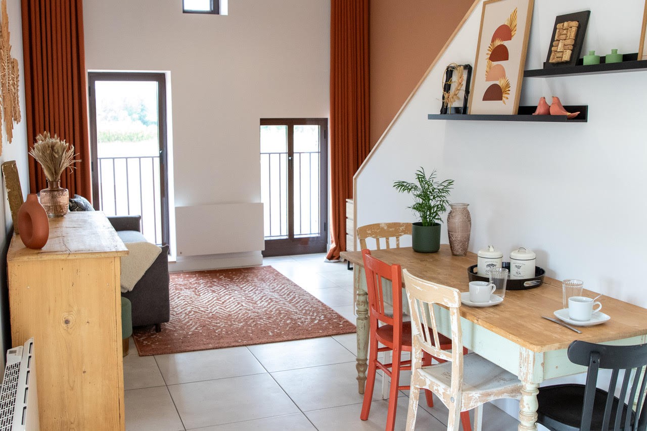 Le salon du gîte Terre