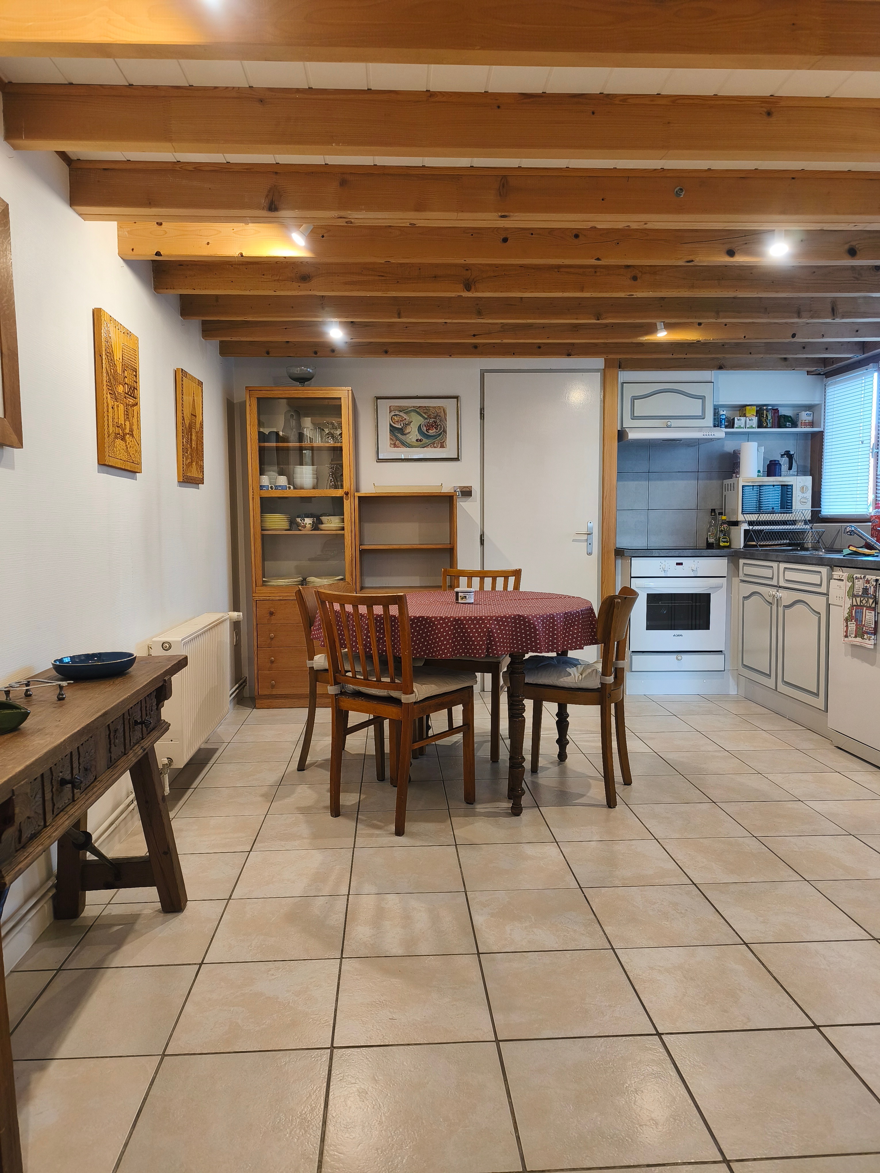 dining room and kitchen