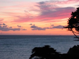 sunset from the balcony