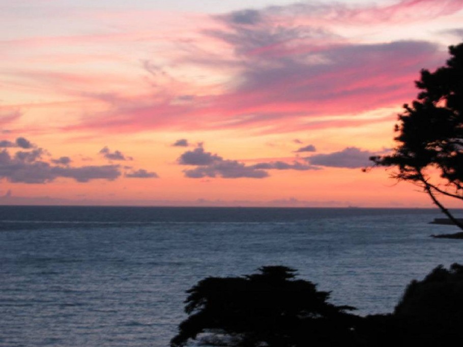 coucher de soleil vu du balcon