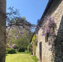 Glycine et espaces de jeux entre les différents anciens corps de ferme.
Crédits photo : Mégane ARNAL
