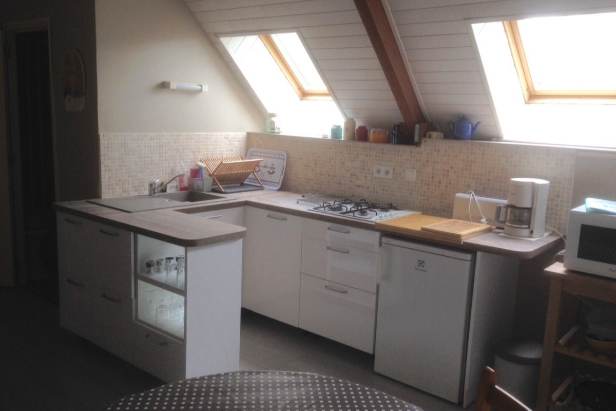 Studio "La passagère émeraude" pour 2 à 4 pers. près des plages, Beaussais sur Mer, Ploubalay (Côtes d'Armor, Bretagne) - cuisine