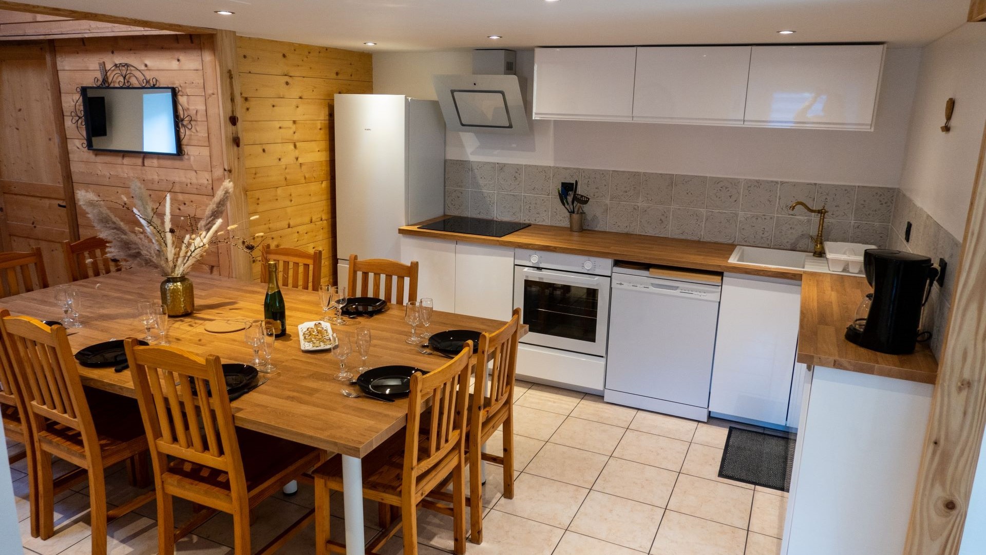 Cuisine équipée - Gite Perce Neige Bien être