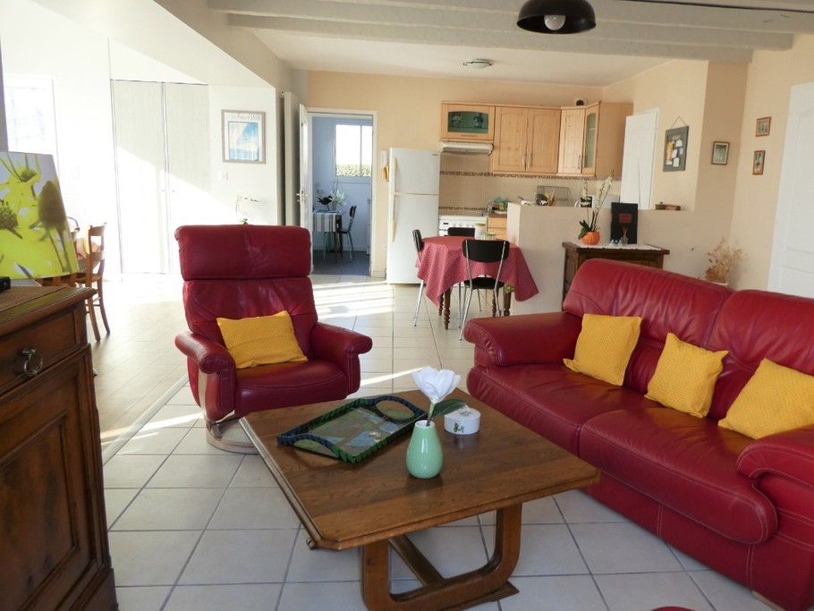 Salon et cuisine ouverte