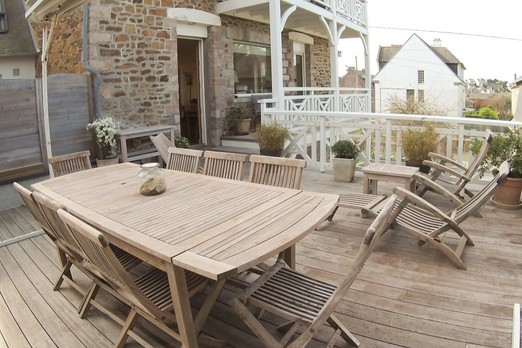 Terrasse des mouettes, location, appartement, Pléneuf Val André, Mme Bidan Claudine, terrasse
