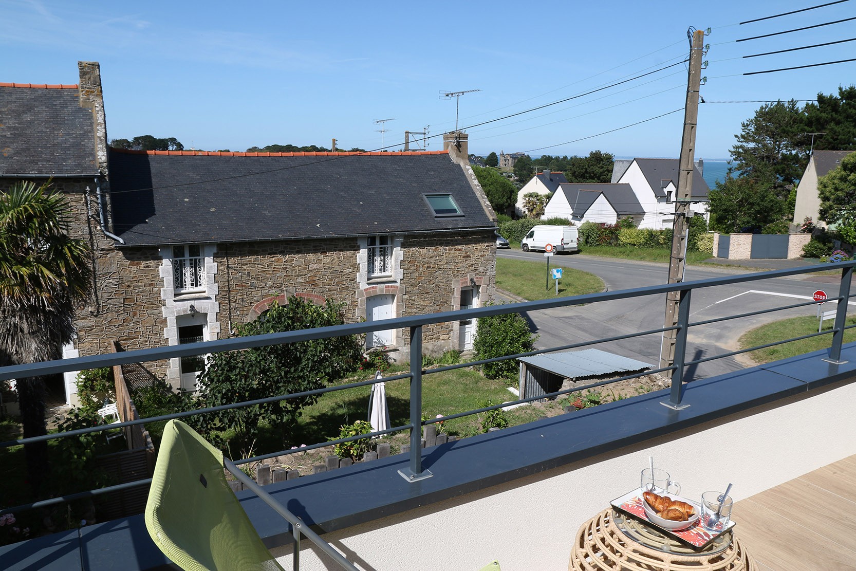Terrasse étage aperçu mer