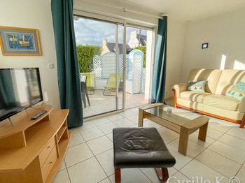 living room opening onto terrace