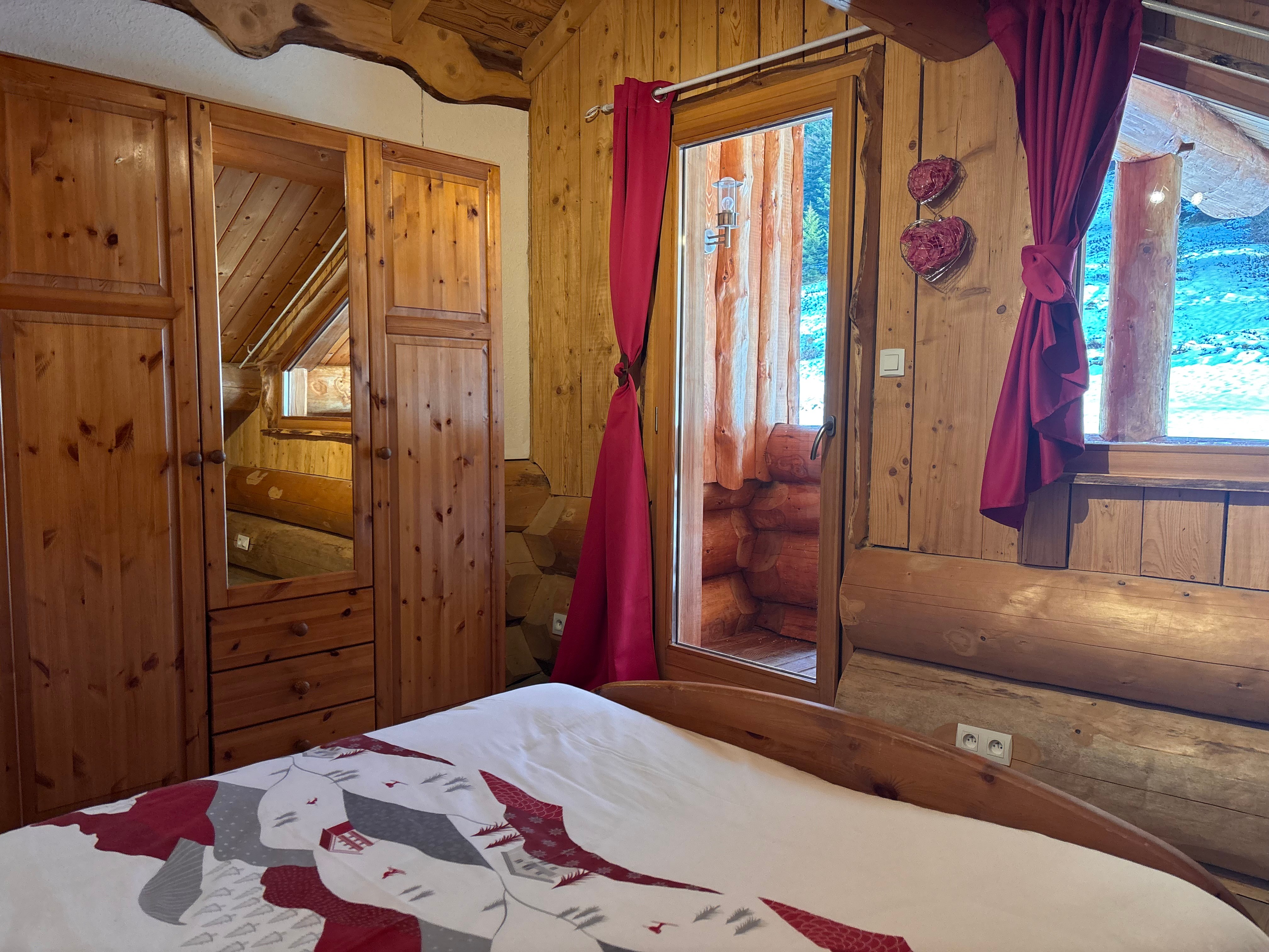 Chambre 3 avec balcon  - Le Chalet en rondins, La Bresse