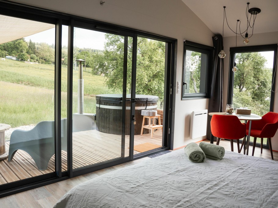 View from the bed – Lodge Helsinki, Saint-Léonard, Vosges