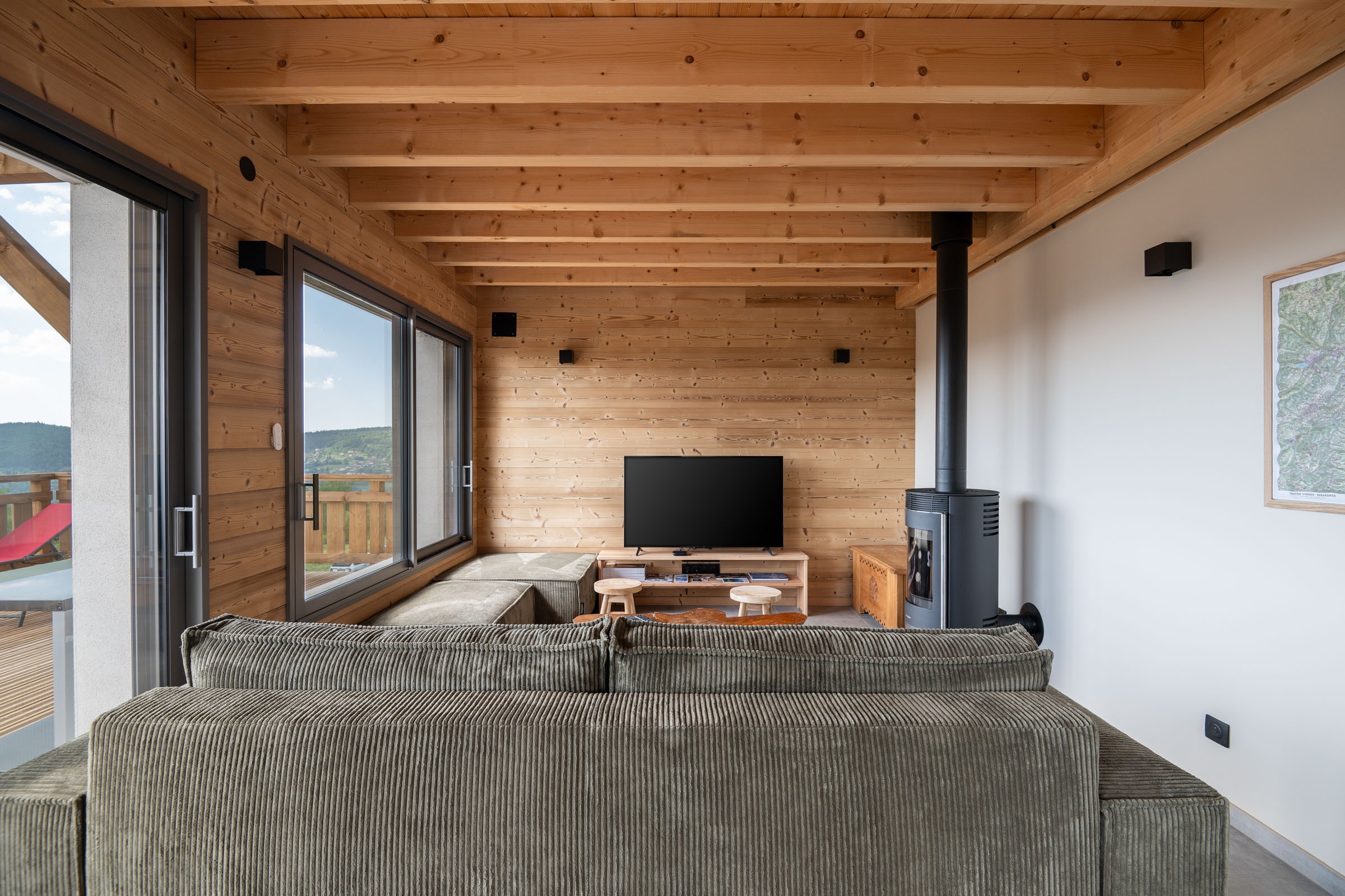 Salon/ séjour - Chalet Belvédère du Costet