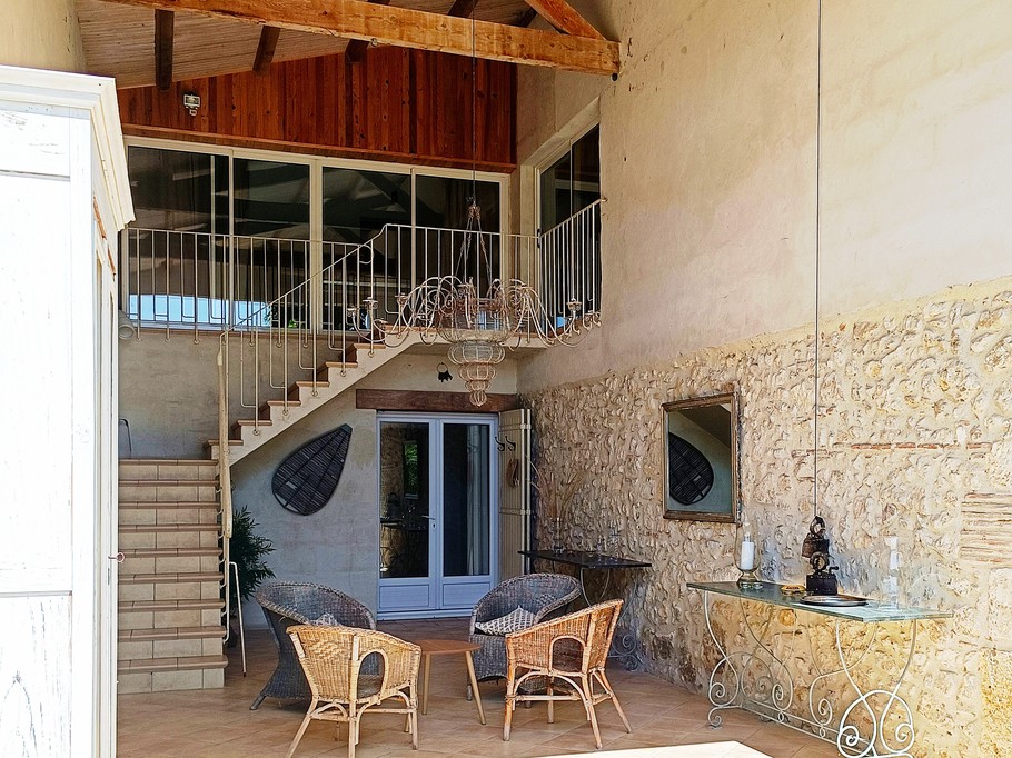 Gite de groupe 13 personnes - Piscine, spa, brasero proche Casteljaloux