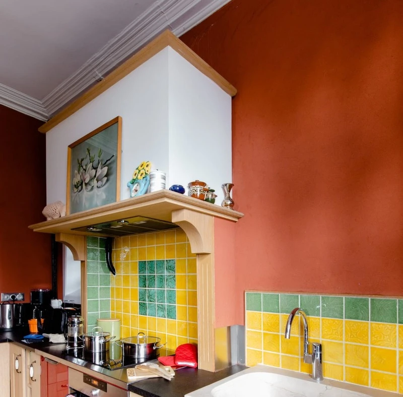 Cuisine et évier marbre