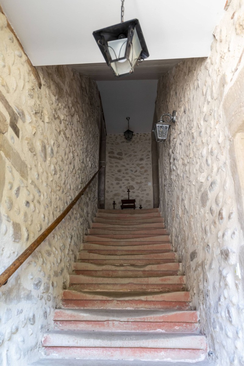 L'escalier vers les chambres à l'étage est d'origine