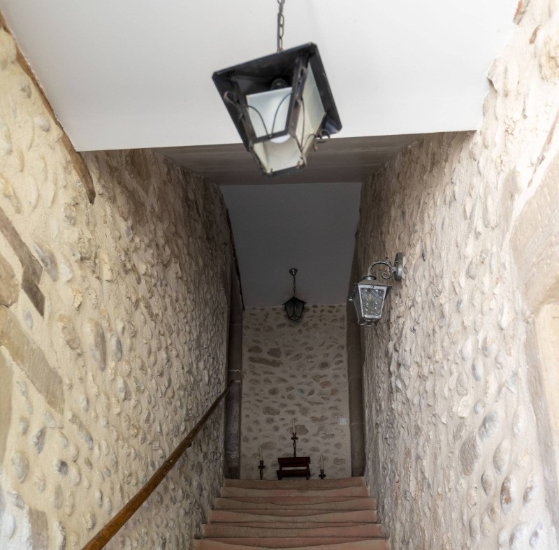 L'escalier vers les chambres à l'étage est d'origine