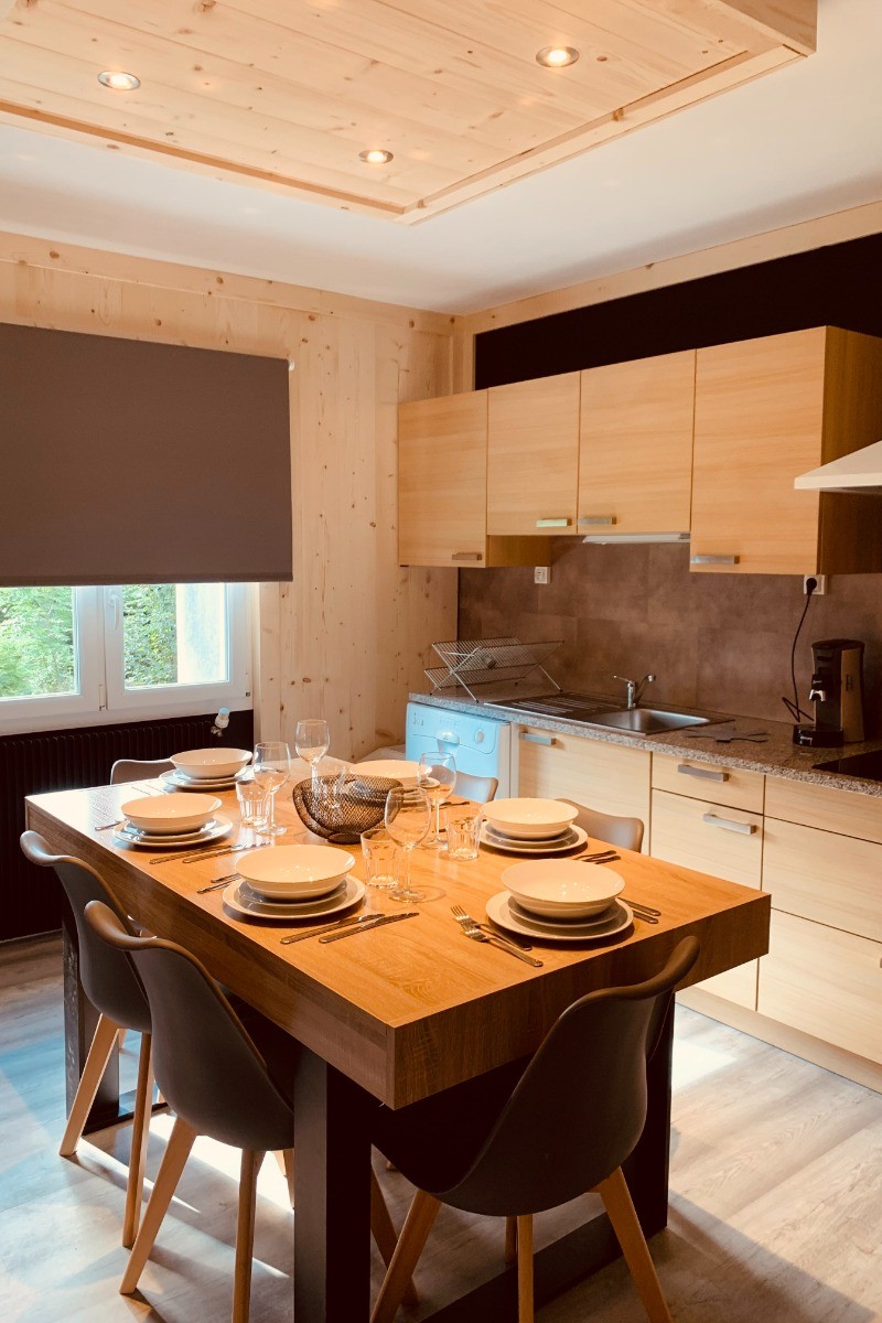 Espace cuisine et repas - Gîte Le Faon