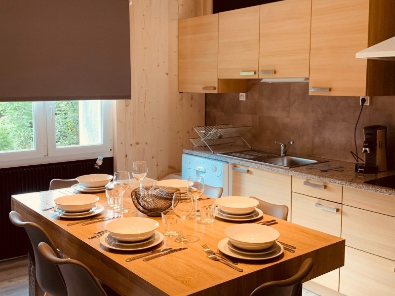Espace cuisine et repas - Gîte Le Faon