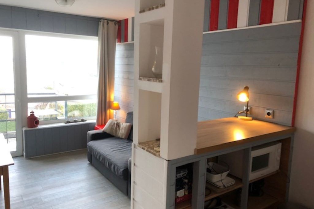 Location 4 personnes, proche mer, Trevou Tréguignec, salon - Le bihan