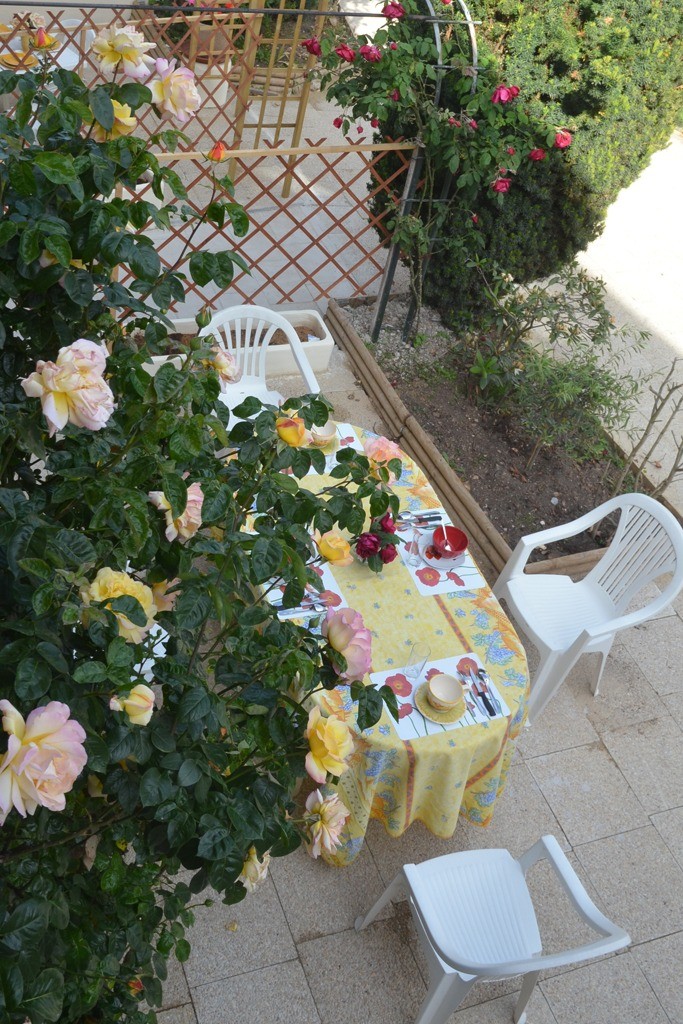 La terrasse vue de haut
