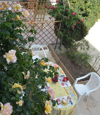 La terrasse vue de haut