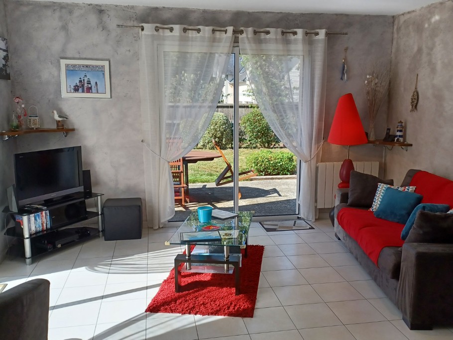 The living room with sofa bed