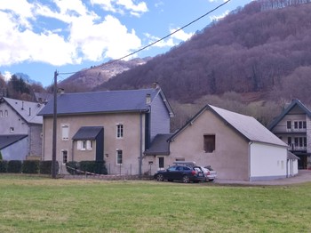 View of the rear of the 2 gîtes from close by