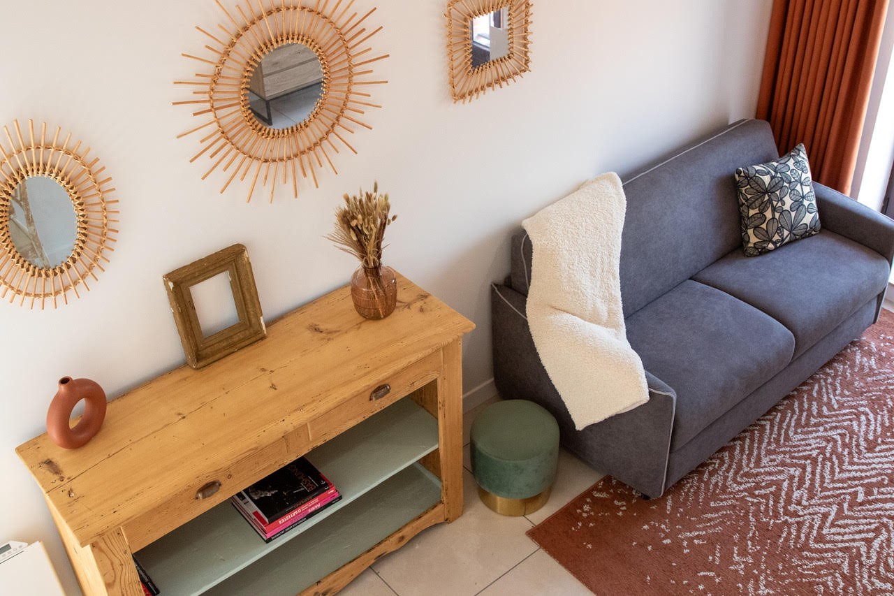 Le salon du gîte Terre