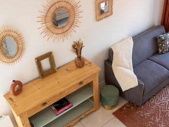 Le salon du gîte Terre