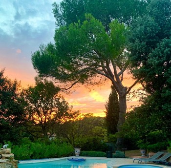 coucher de soleil aux Santolines