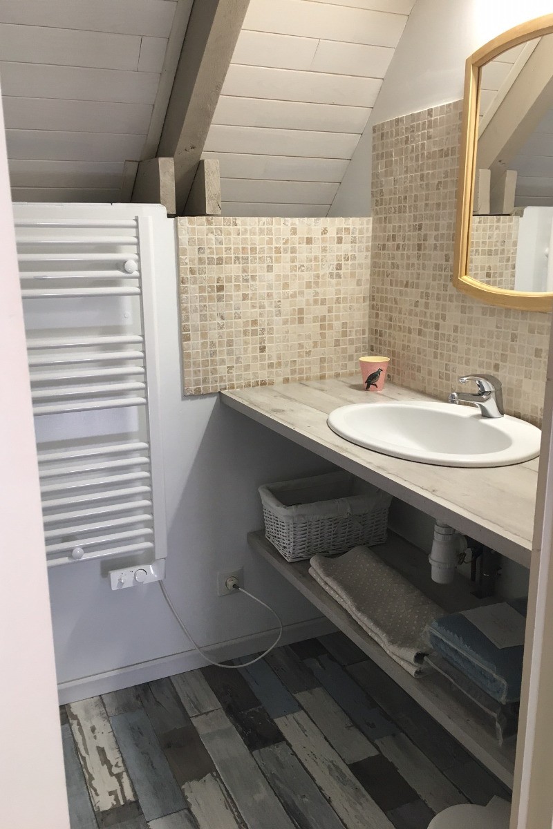 Studio "La passagère émeraude" pour 2 à 4 pers. près des plages, Beaussais sur Mer, Ploubalay (Côtes d'Armor, Bretagne) - Cabinet de toilettes