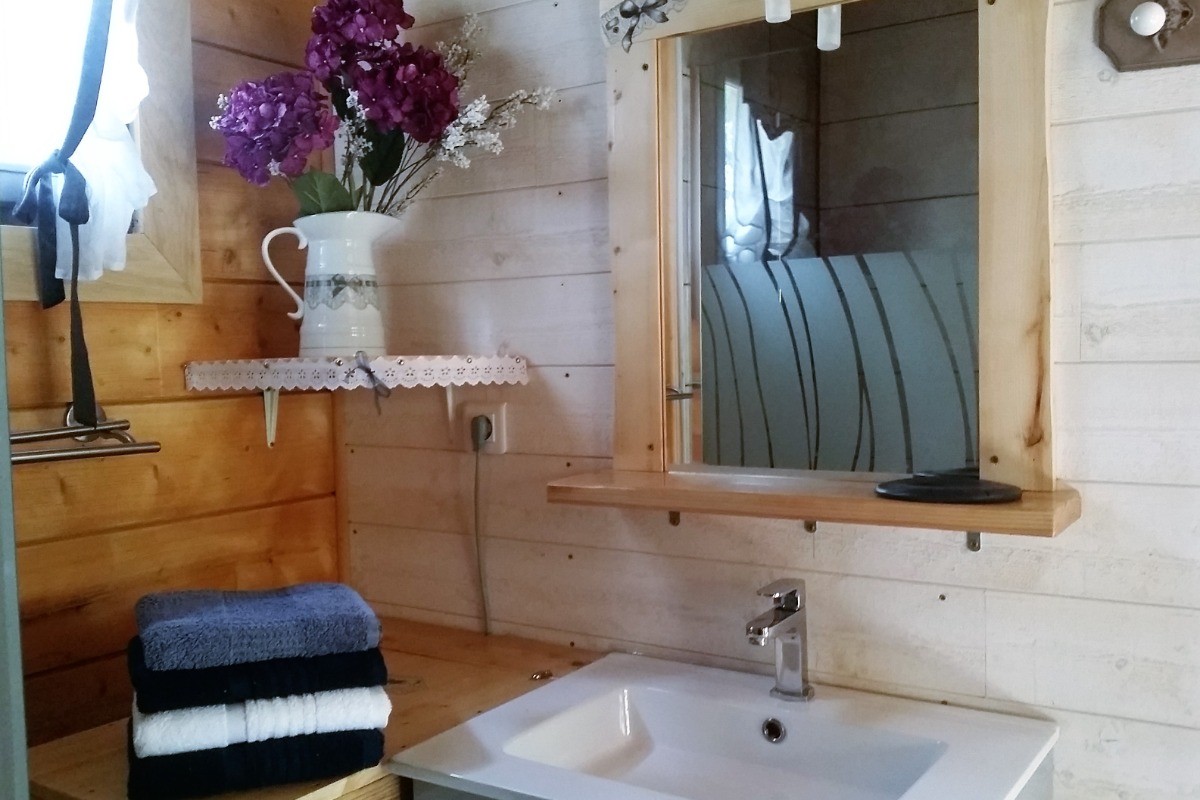 Salle de douche. Lave linge