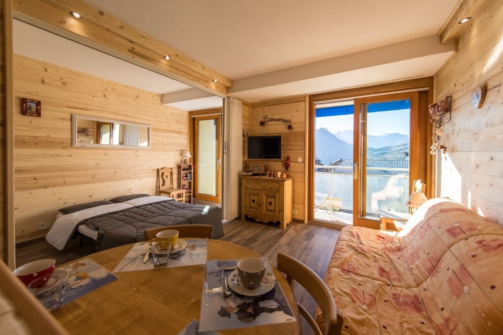 Studio Les Aiguilles n°507 - séjour et coin chambre