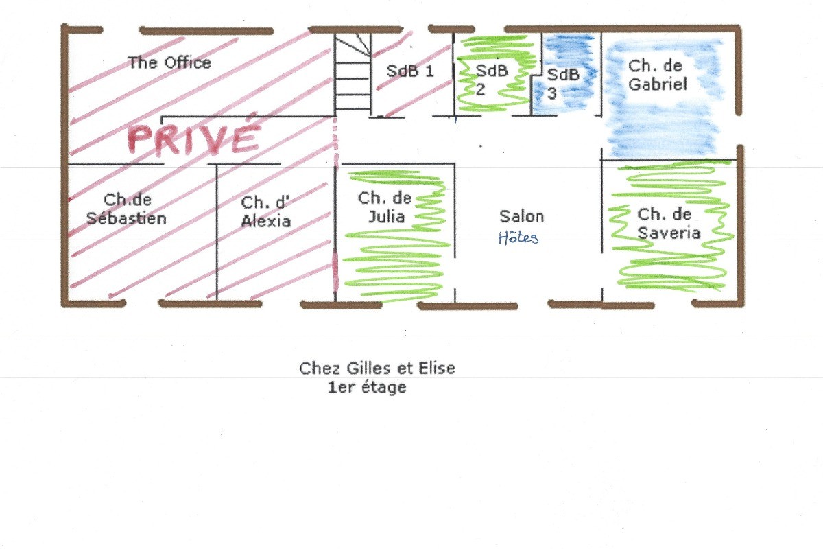 plan chambres d'hôtes