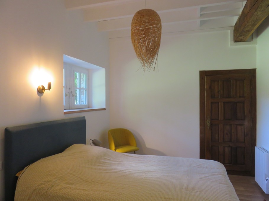 The bedroom on the ground floor